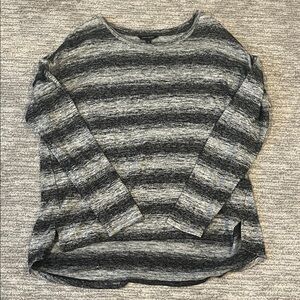 Banana Republic Black and Gray Knit Top